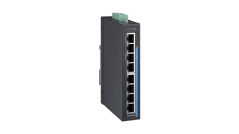 8-port Unmanaged Ind. Ethernet Switch with Wide Temperature